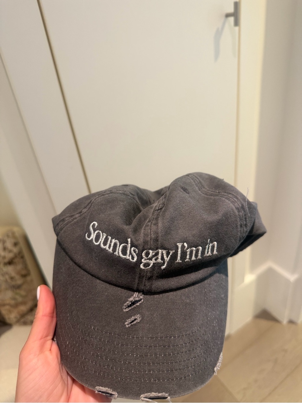 Unbranded Black 'Sounds Gay I'm In' Embroidered Baseball Cap
